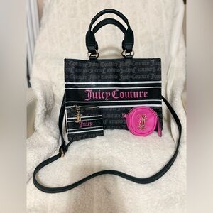Juicy Couture Black and Pink Tote Bag